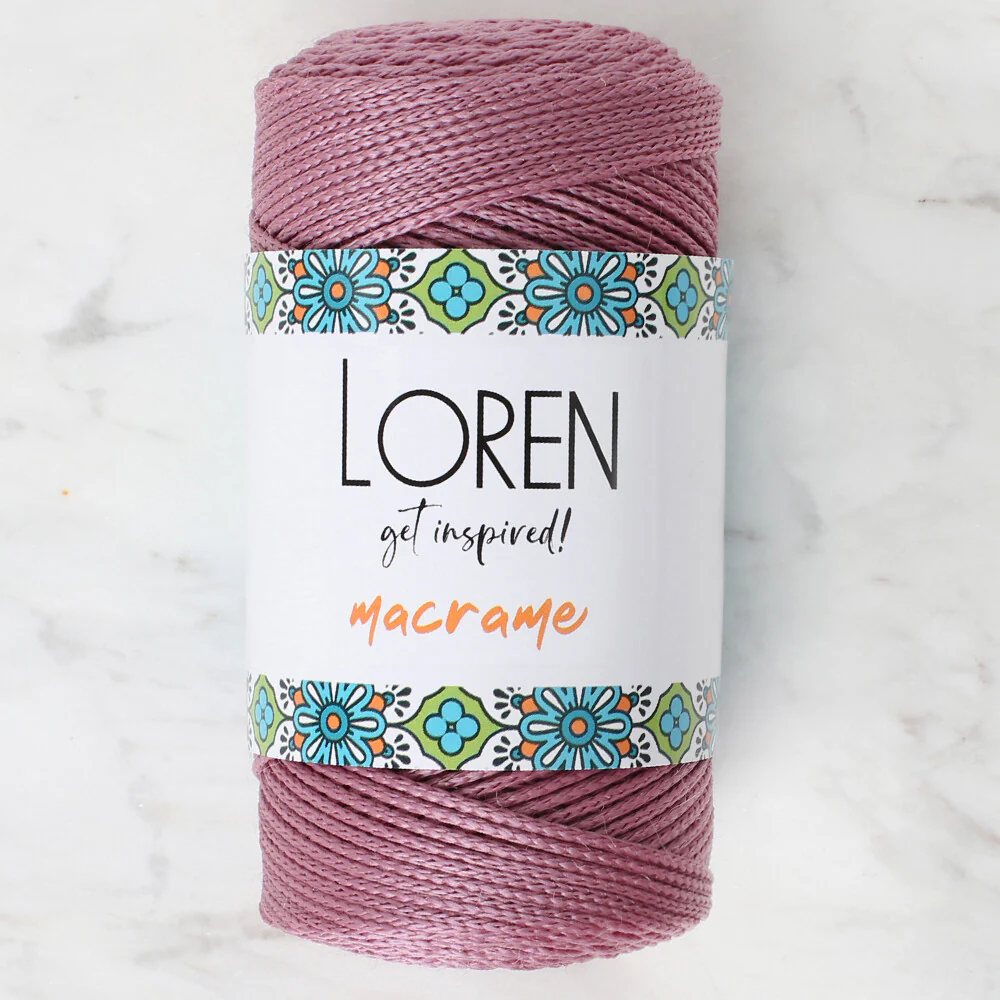 Loren Macrame Knitting Yarn, Dusty Rose - RM 090