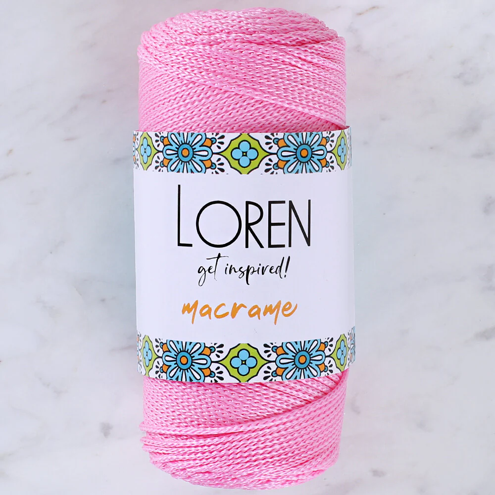 Loren Macrame Knitting Yarn, Pink - RM 074