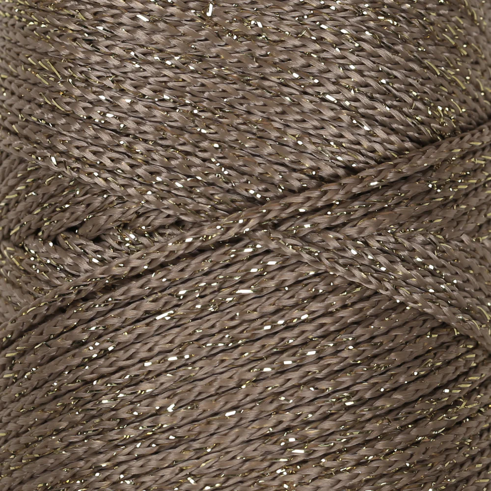 Loren Macrame Sparkle Hand Knitting Yarn, Glitter Beige - RM239 - Image 2