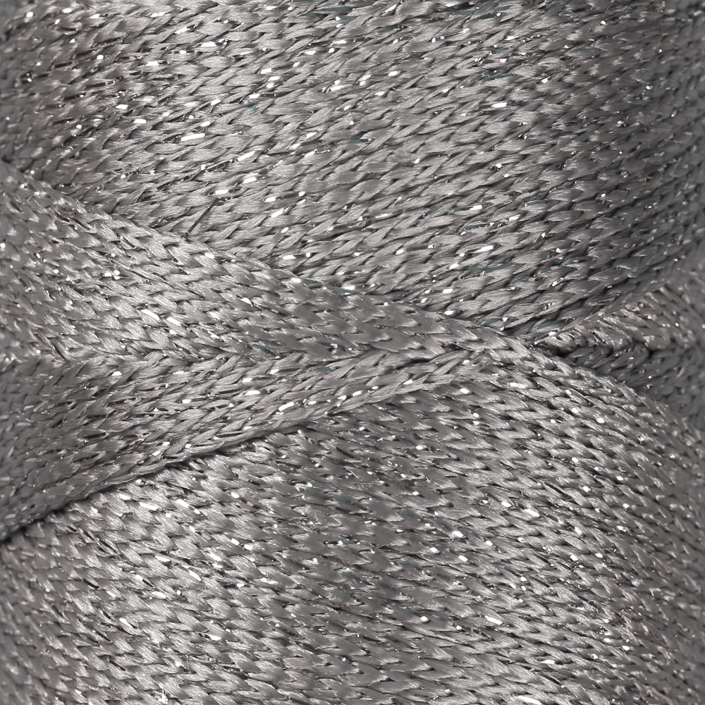 Loren Macrame Sparkle Hand Knitting Yarn, Glitter Grey - RM 67 - Image 2