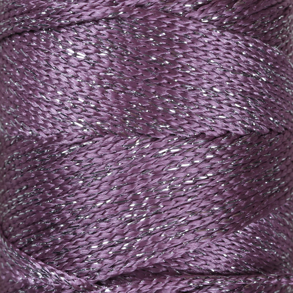 Loren Macrame Sparkle Hand Knitting Yarn, Glitter Purple - RM 77 - Image 2