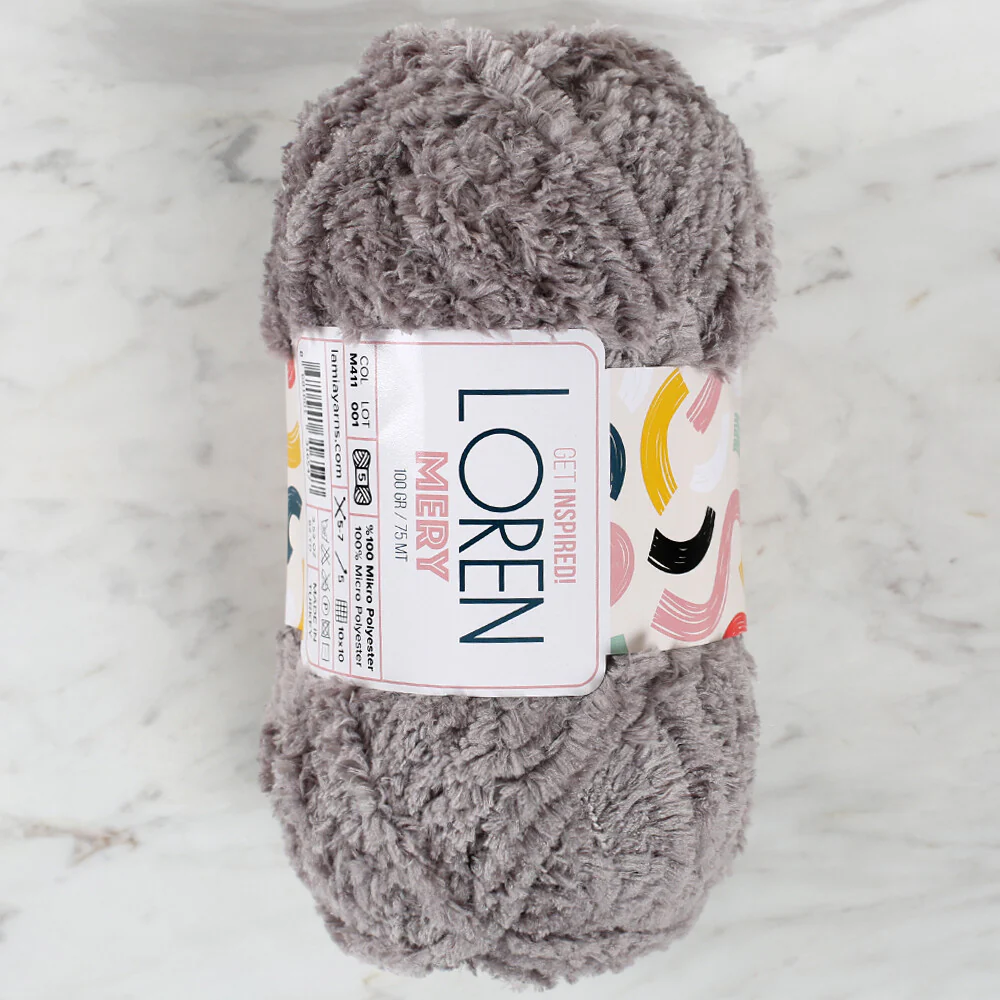 Loren Mery Yarn, Grey - M411