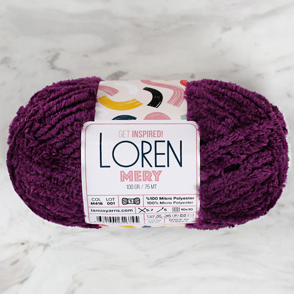 Loren Mery Yarn, Purple - M416 - Image 2