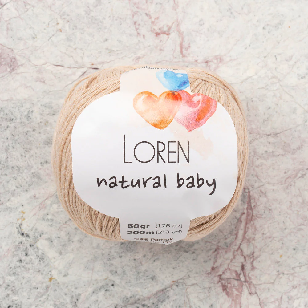 Loren Natural Baby Yarn, Nude - R084