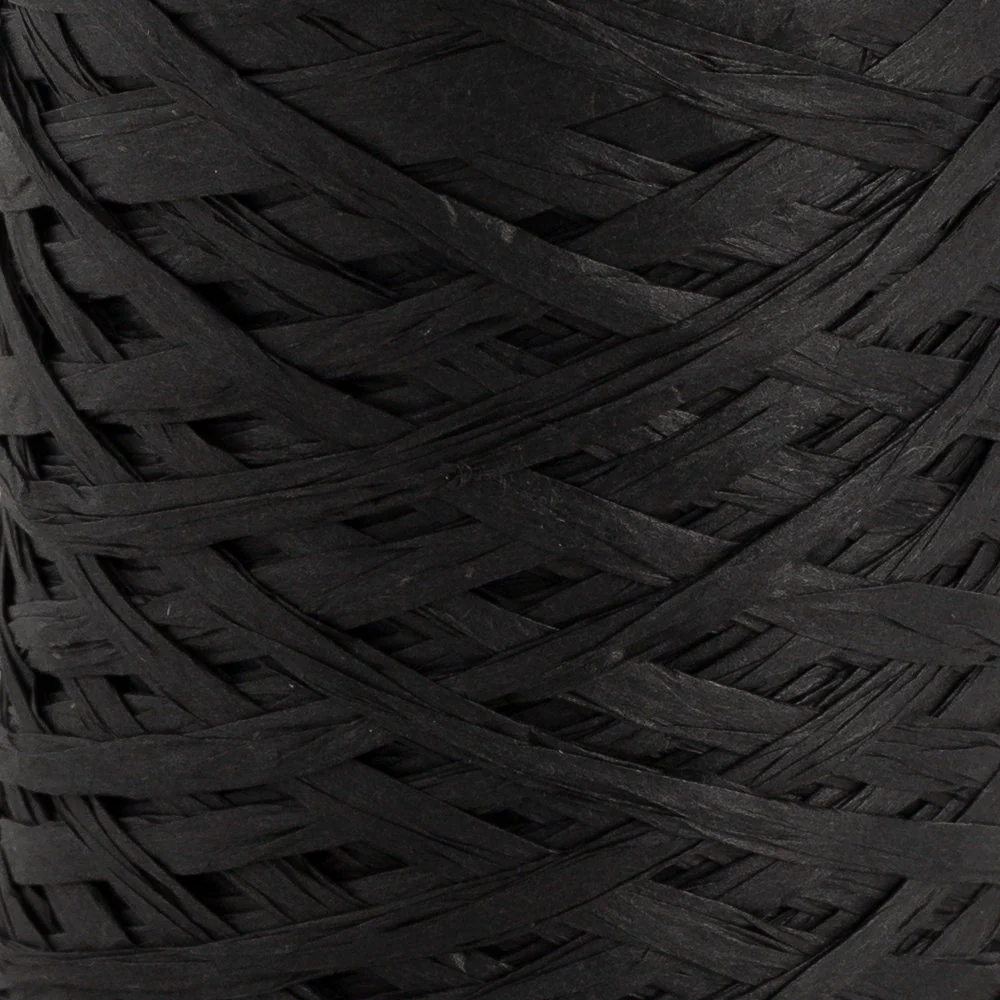 Loren Natural Raffia Paper Yarn, Black - 45 - Image 2