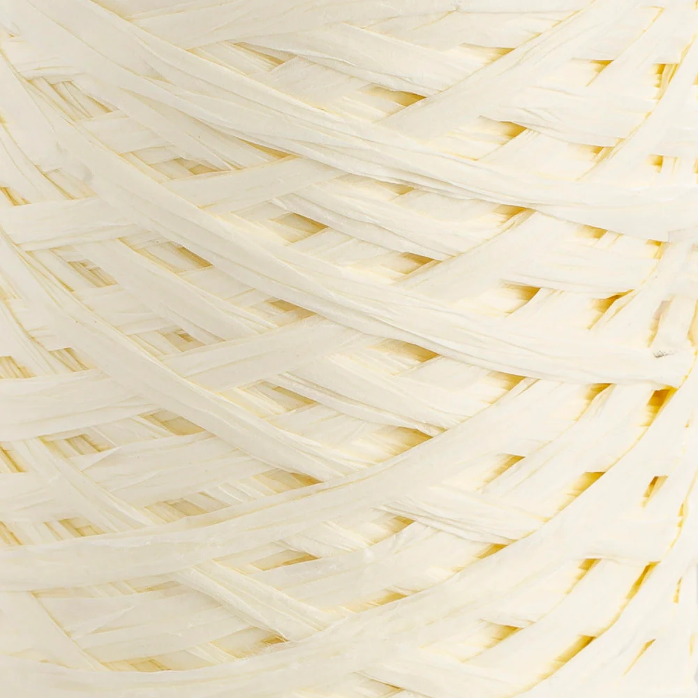 Loren Natural Raffia Paper Yarn, Cream - 2 - Image 2