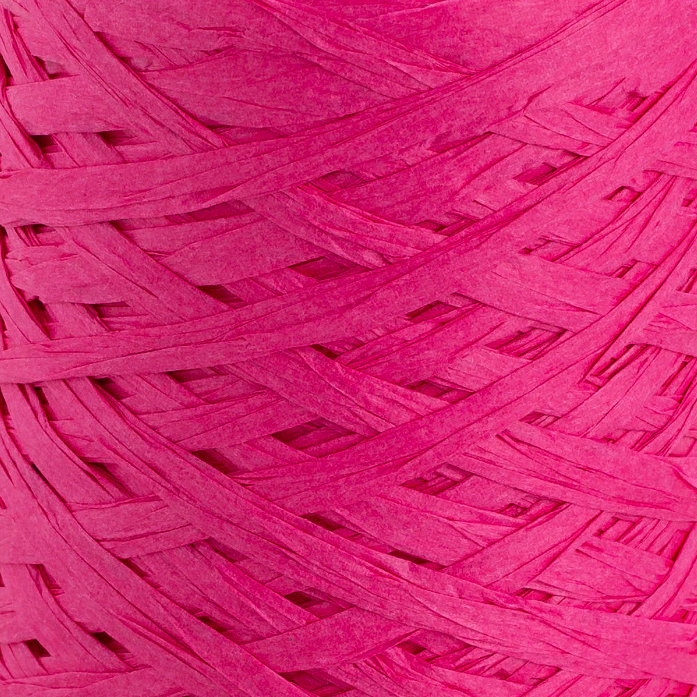 Loren Natural Raffia Paper Yarn, Fuchsia - 35 - Image 2