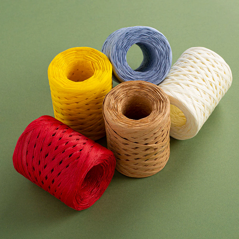 Loren Natural Raffia Paper Yarn, Fuchsia - 35 - Image 3