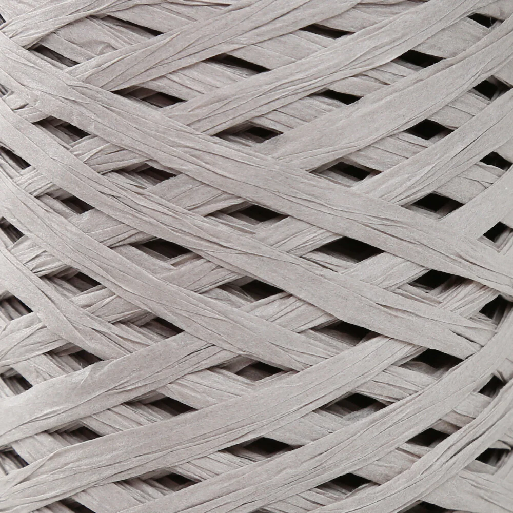 Loren Natural Raffia Paper Yarn, Grey - 81 - Image 2