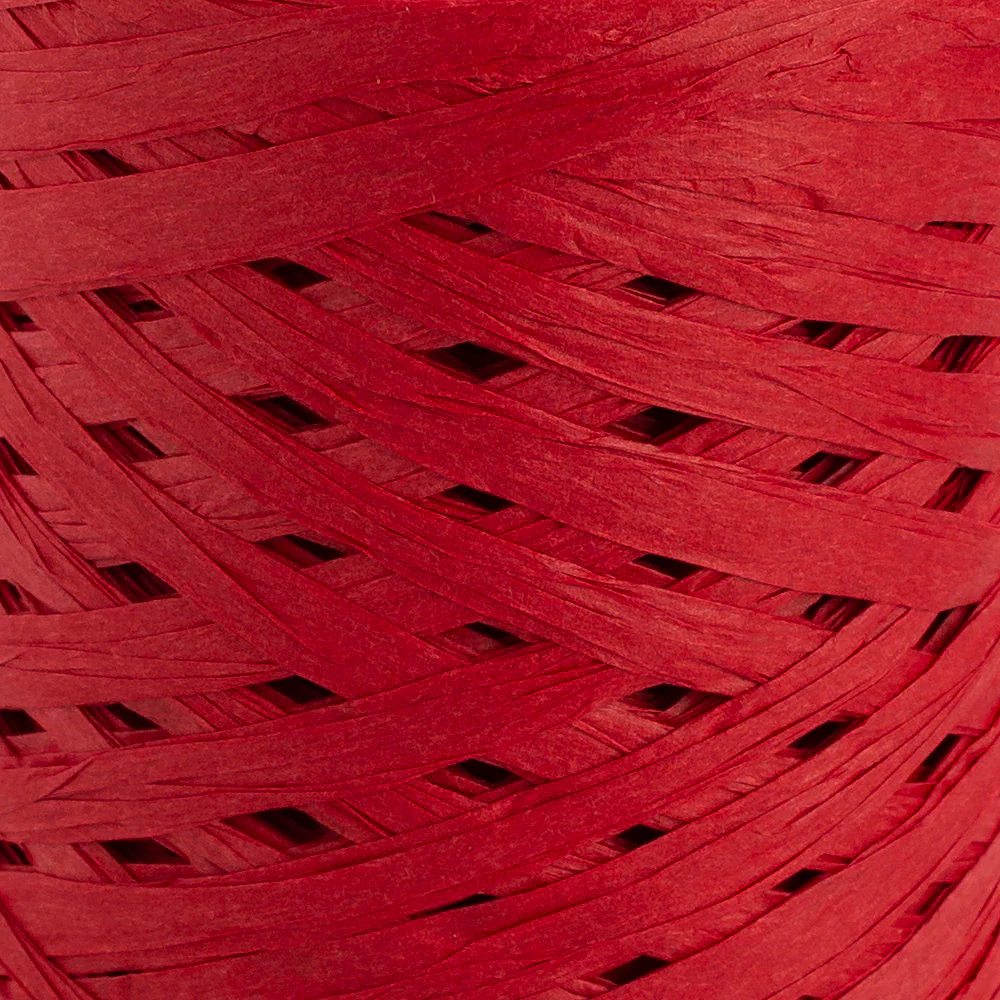 Loren Natural Raffia Paper Yarn, Red - 16 - Image 2
