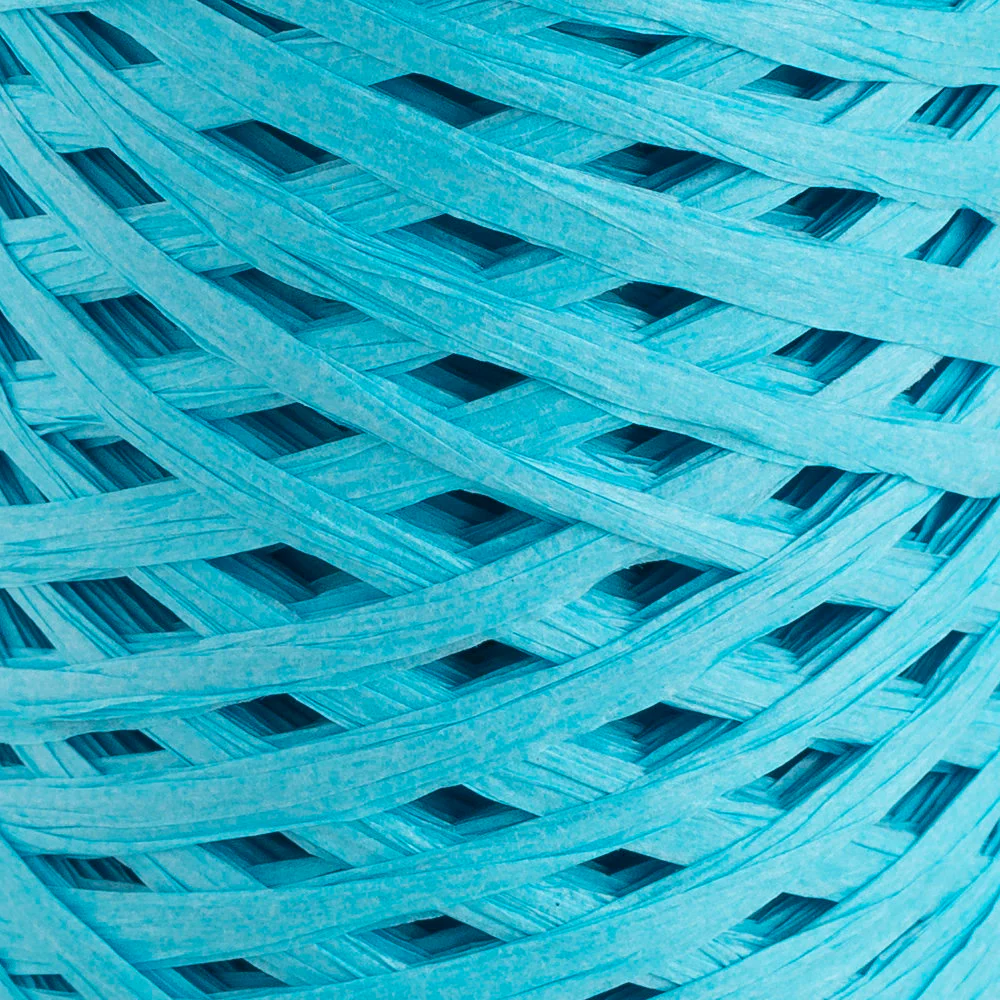 Loren Natural Raffia Paper Yarn, Turquoise - 20 - Image 2