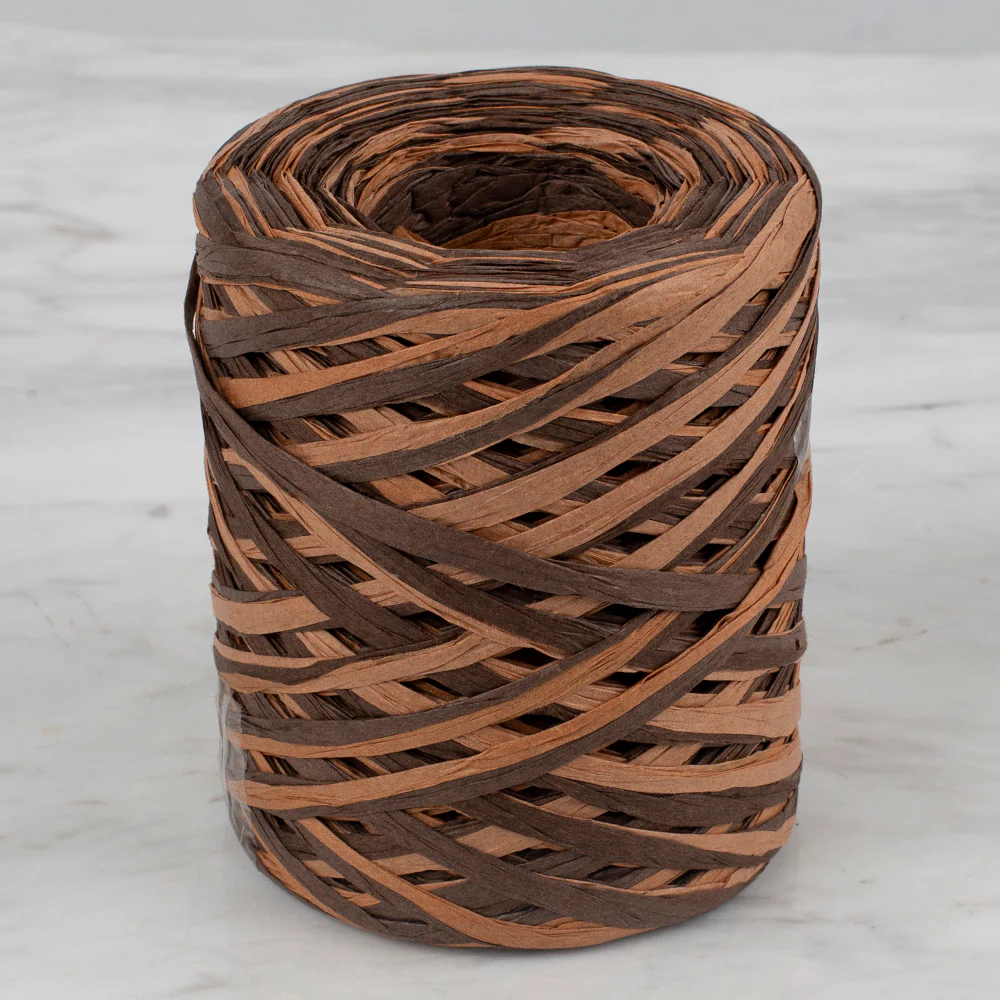 Loren Natural Raffia Paper Yarn, Variegated, 50 gr