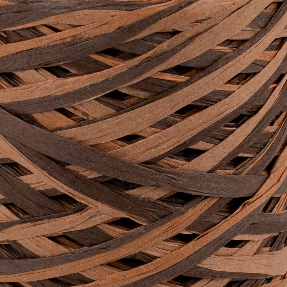 Loren Natural Raffia Paper Yarn, Variegated, 50 gr - Image 2