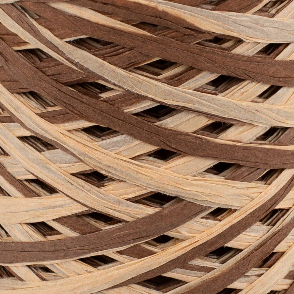 Loren Natural Raffia Paper Yarn, Variegated, 50 gr - Image 2