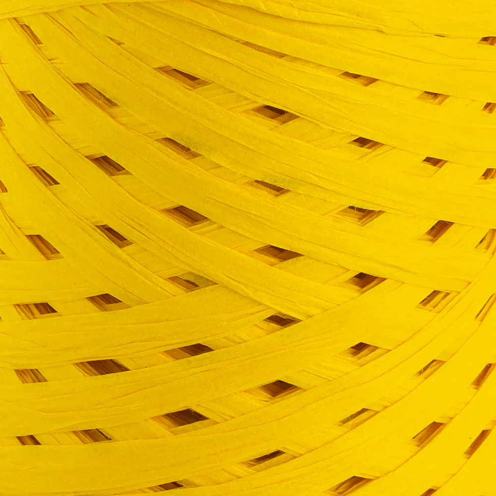 Loren Natural Raffia Paper Yarn, Yellow - 9 - Image 2
