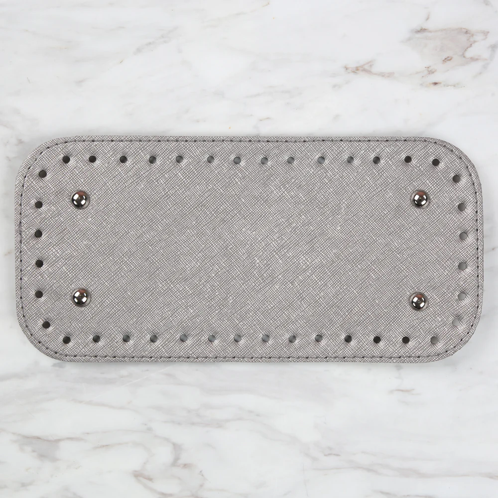 Nas Leather Bag Base 25 cm - Grey