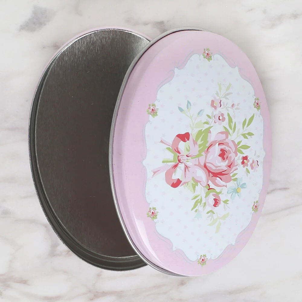 Nas Oval Shaped Tin Storage Box - Image 2