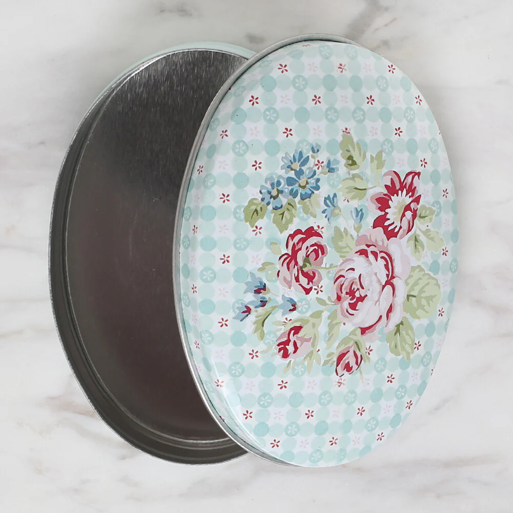 Nas Oval Shaped Tin Storage Box - Image 2