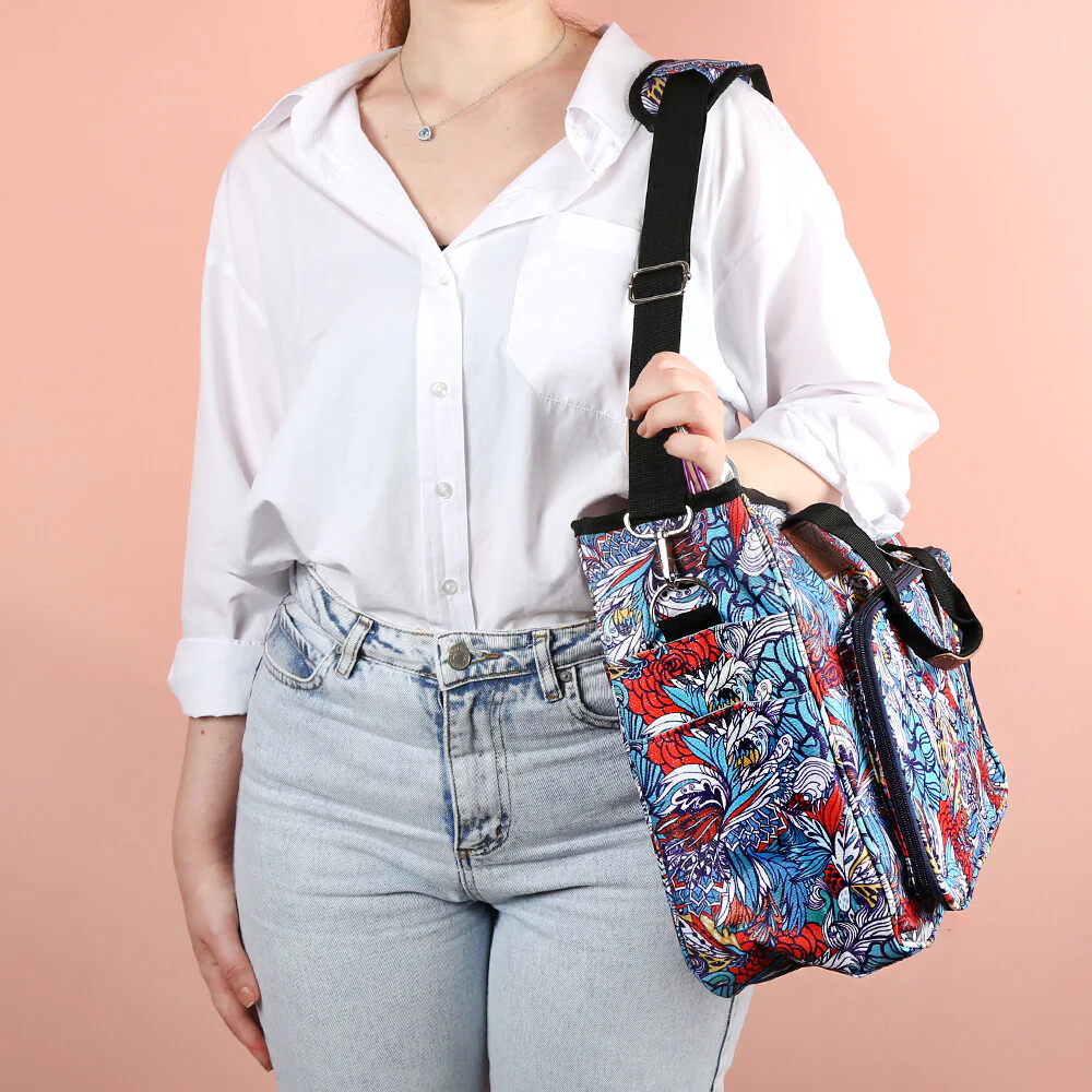 Loren Patterned Knitting Bag - Image 2