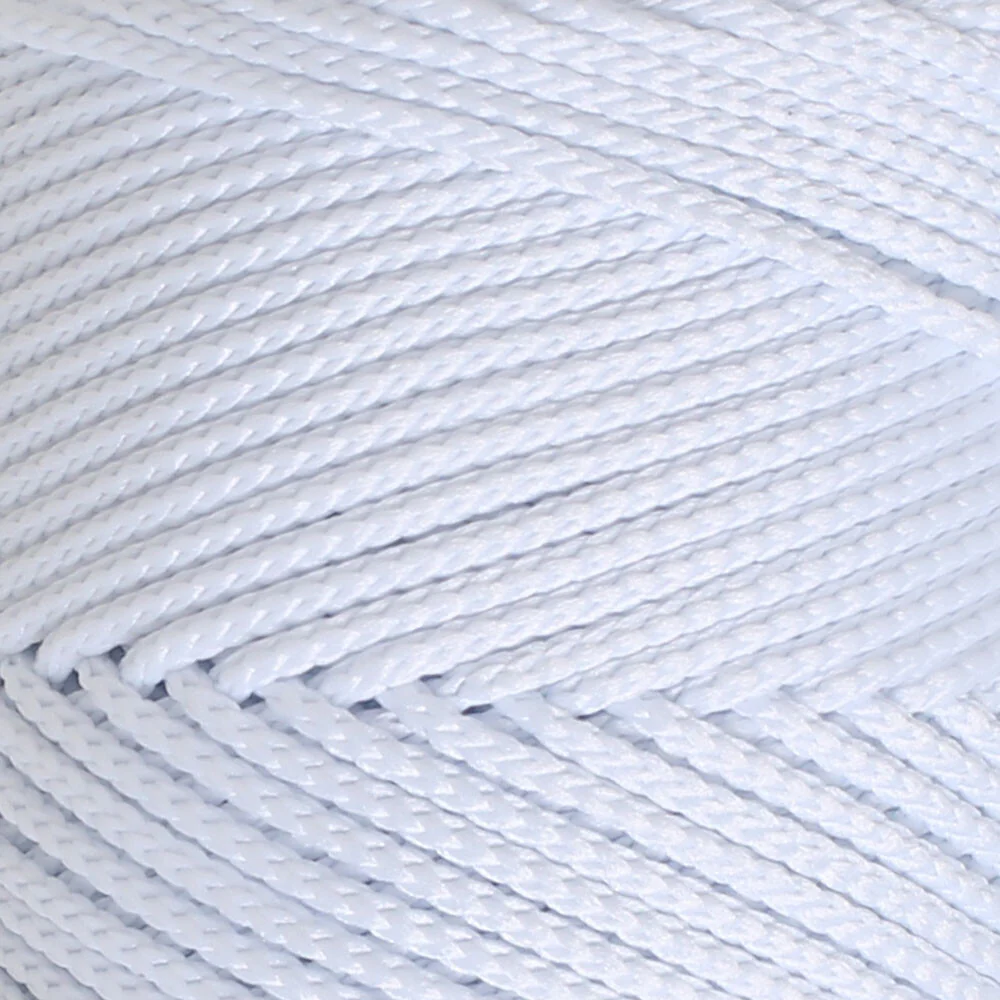 Loren Polyester Soft Macrame Optik Yarn, White - LM001 - Image 2