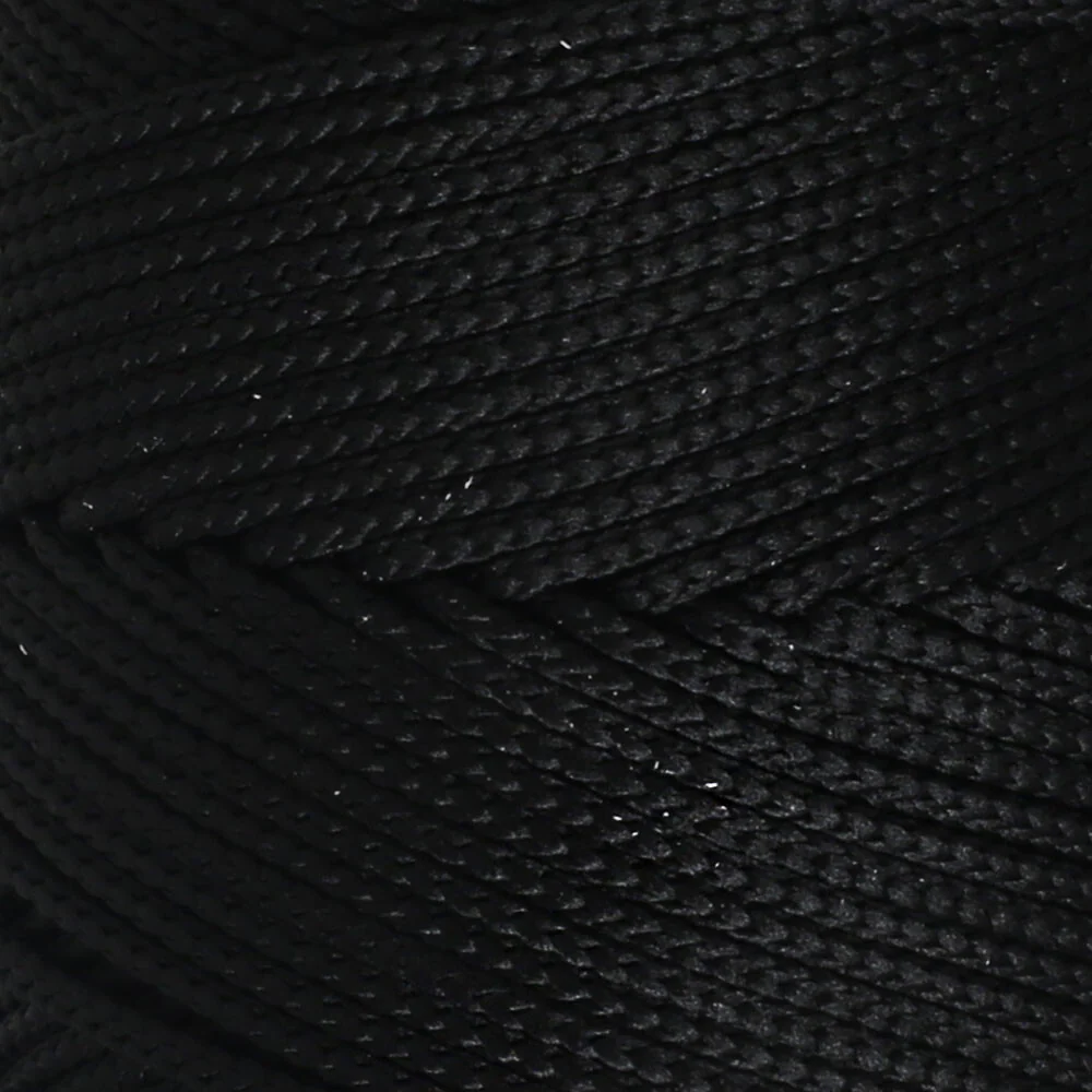 Loren Polyester Soft Macrame Yarn, Black - LM040 - Image 2