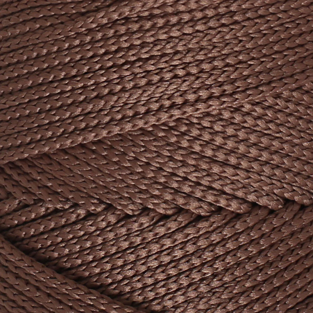 Loren Polyester Soft Macrame Yarn, Brown - LM032 - Image 2