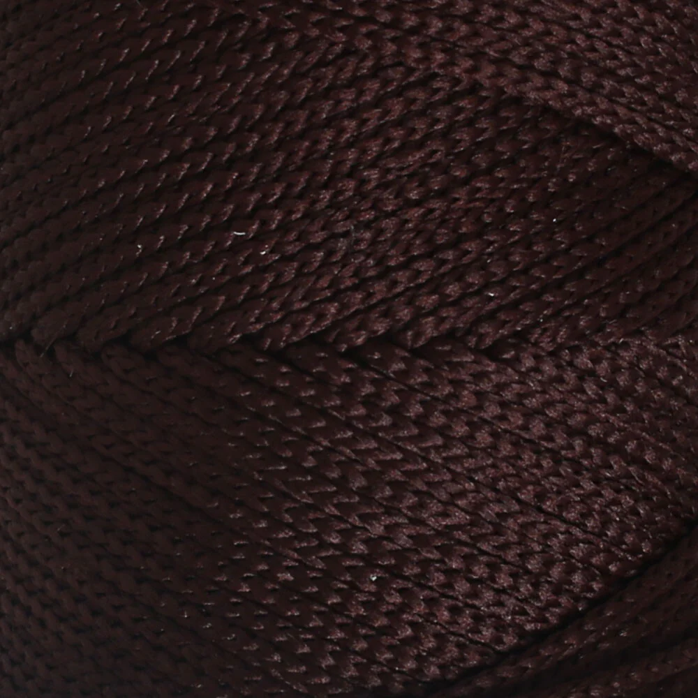 Loren Polyester Soft Macrame Yarn, Dark Brown - LM034 - Image 2
