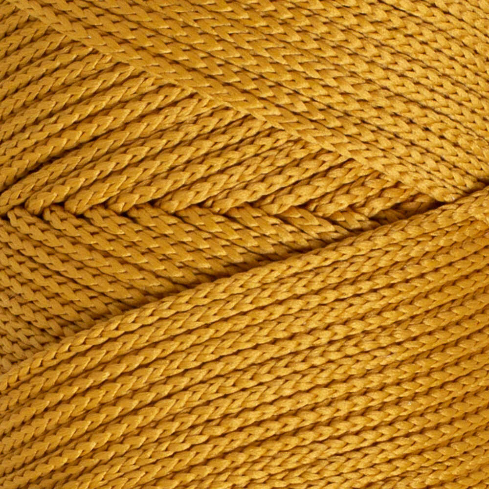 Loren Polyester Soft Macrame Yarn, Mustard - LM061 - Image 2