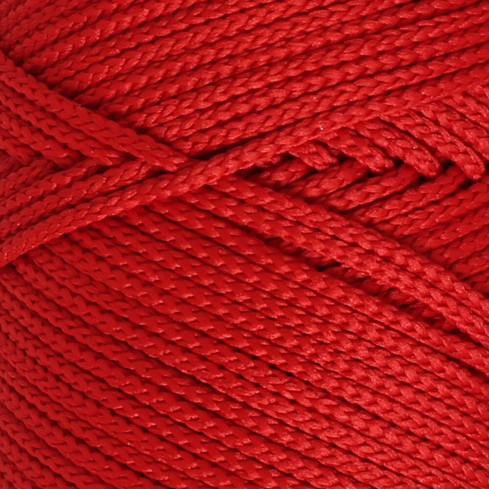 Loren Polyester Soft Macrame Yarn, Red - LM019 - Image 2