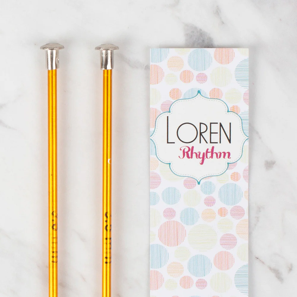 Loren Rythm Knitting Needle, Metal, 3,5mm, Yellow - Image 2