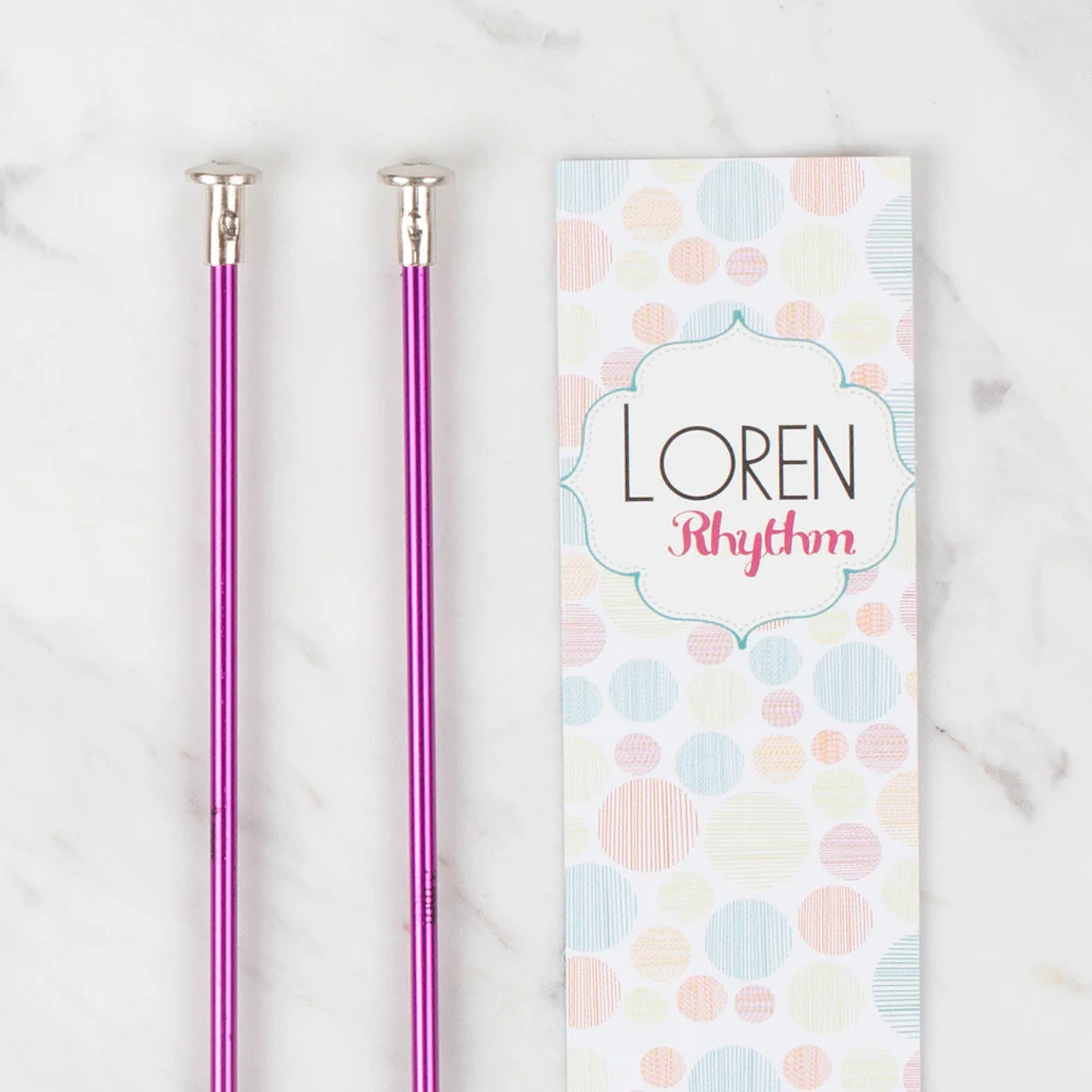 Loren Rythm Knitting Needle, Metal, 3mm, Purple - Image 2