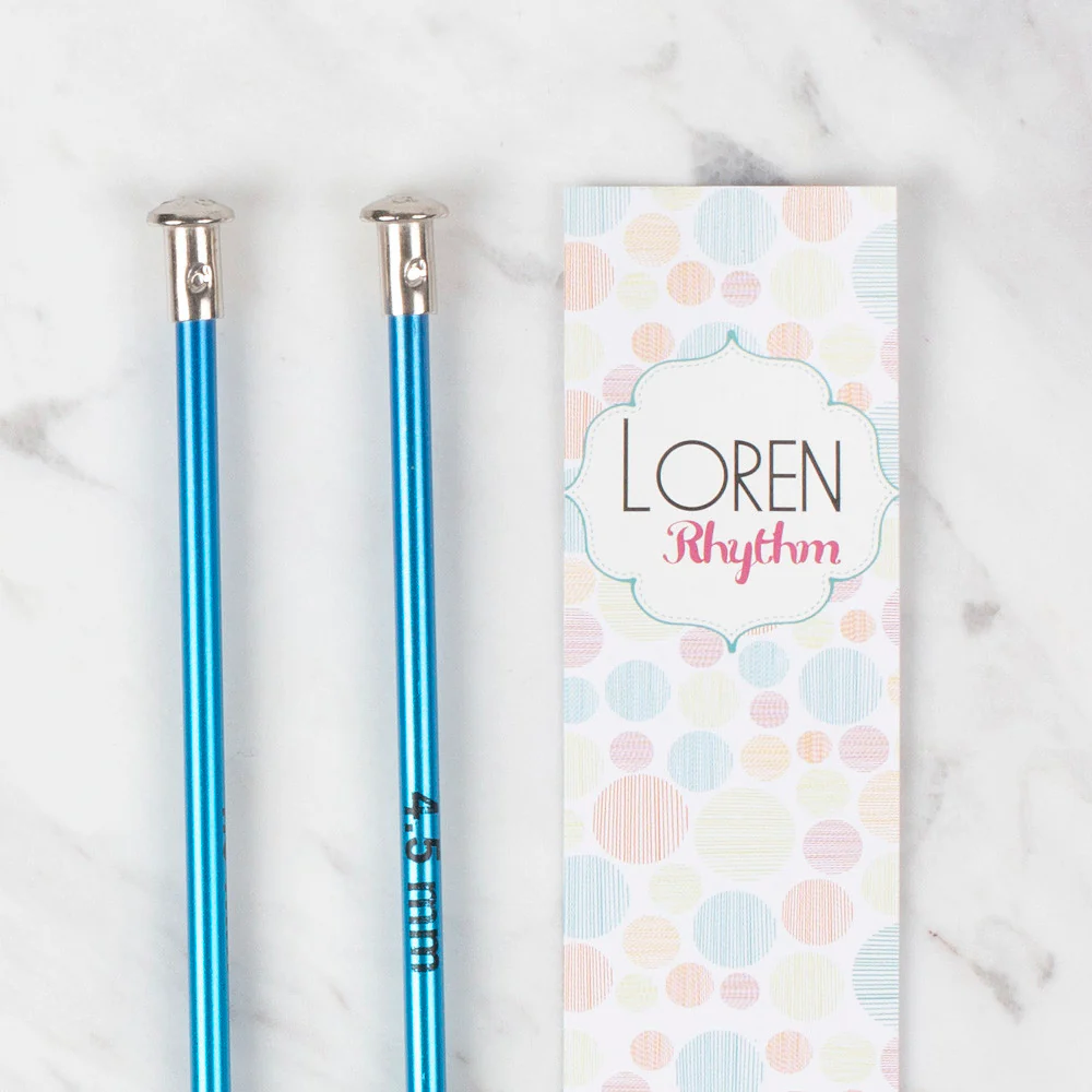 Loren Rythm Knitting Needle, Metal, 4,5mm, Blue - Image 2