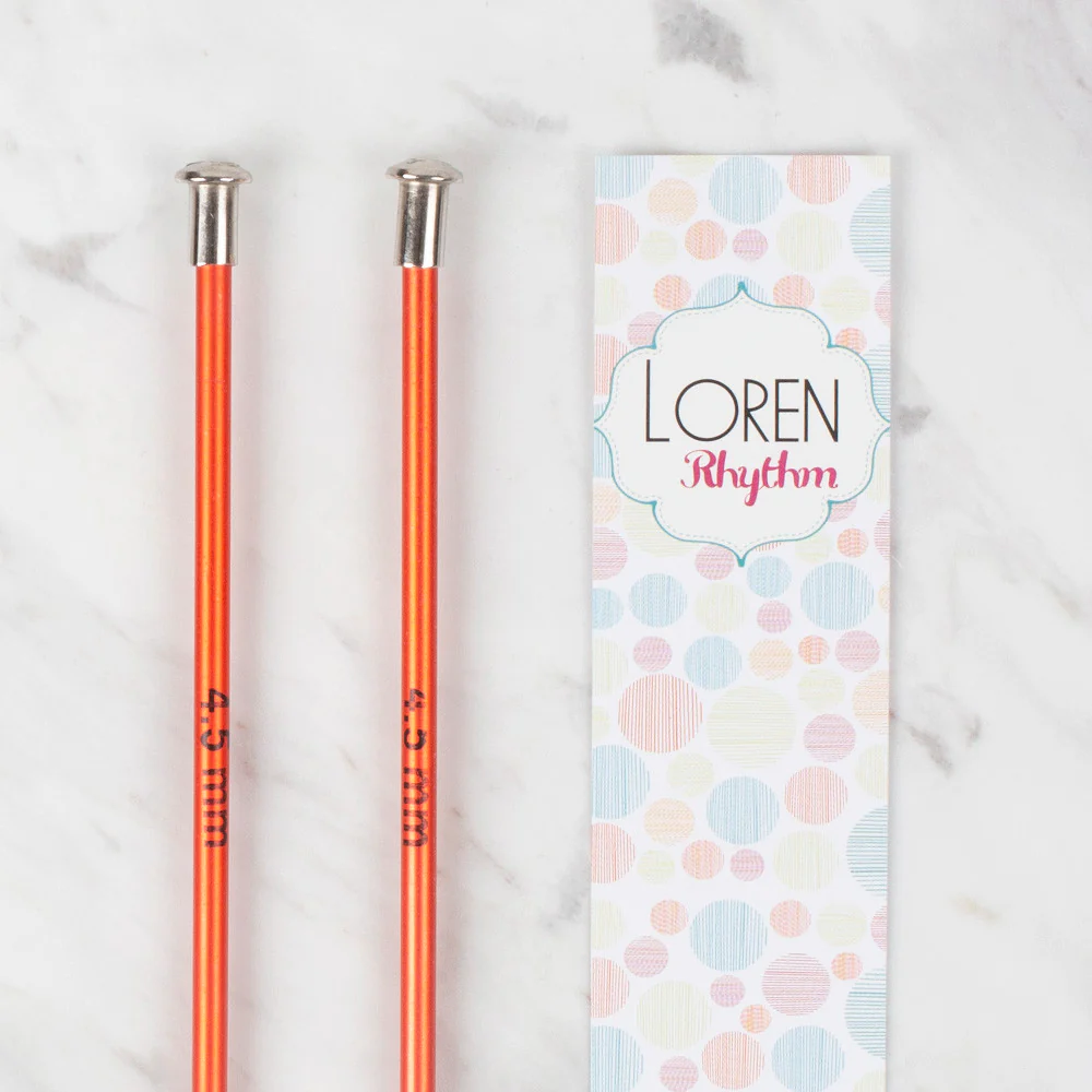 Loren Rythm Knitting Needle, Metal, 4,5mm, Red - Image 2