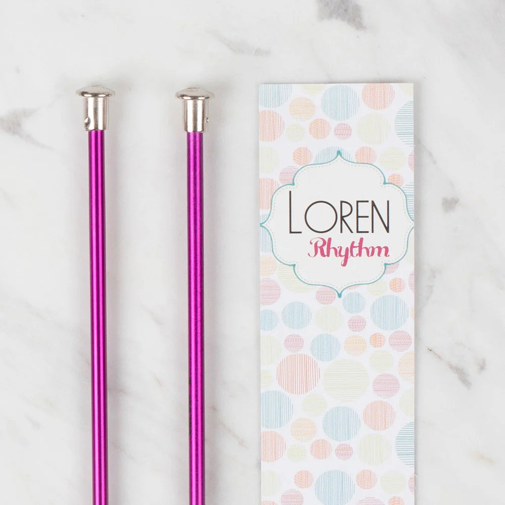 Loren Rythm Knitting Needle, Metal, 4mm, Purple - Image 2