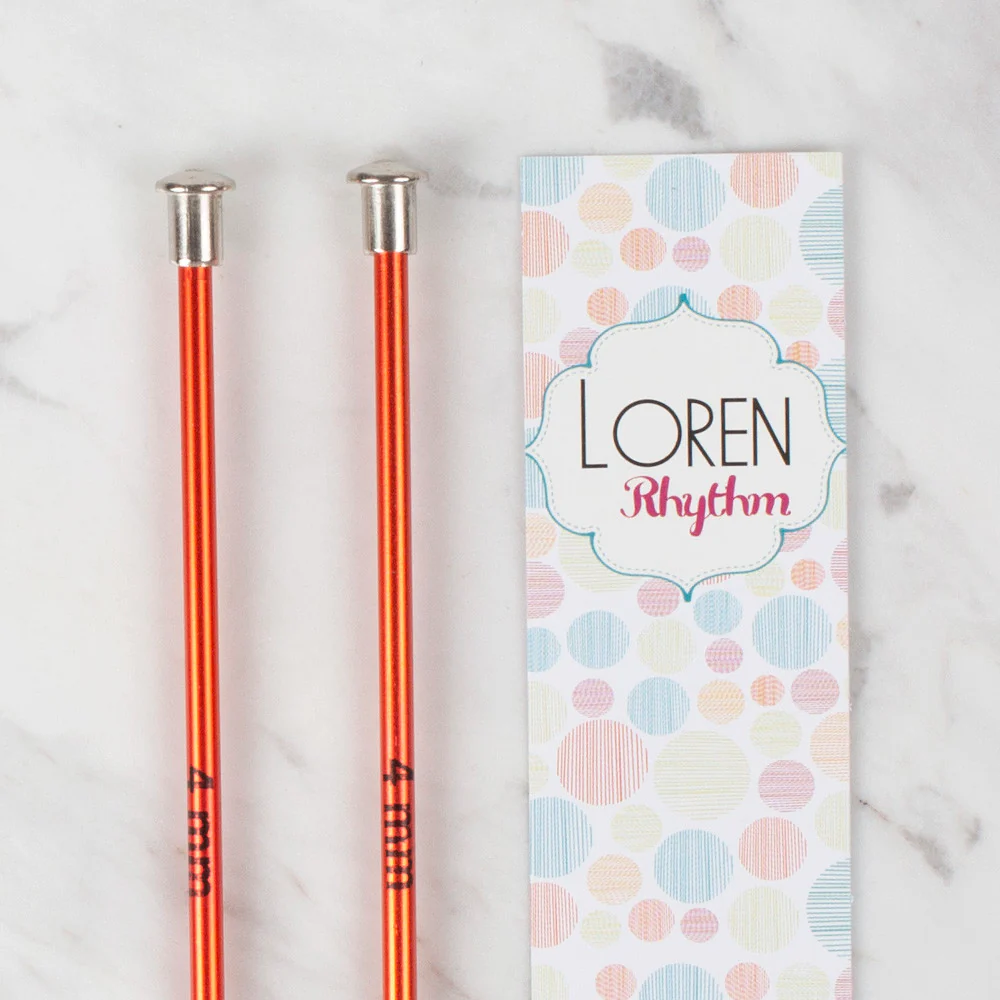 Loren Rythm Knitting Needle, Metal, 4mm, Red - Image 2