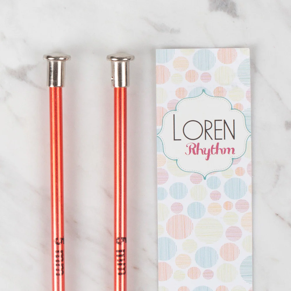 Loren Rythm Knitting Needle, Metal, 5mm, Red - Image 2