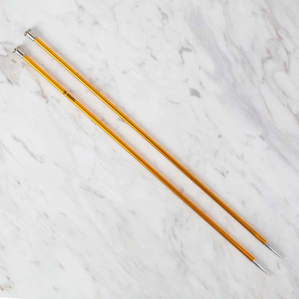 Loren Rythm Knitting Needle, Metal, 5mm, Yellow