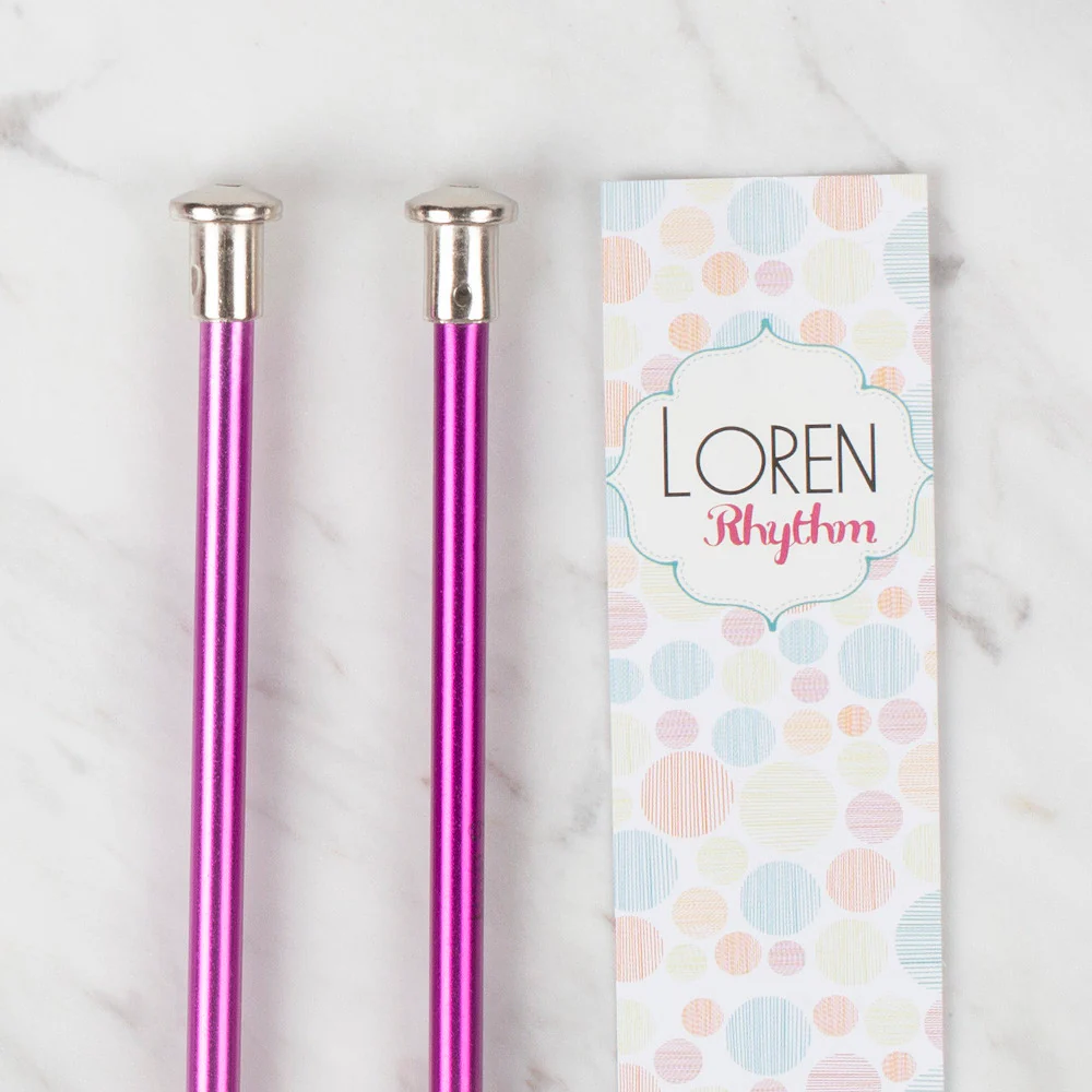Loren Rythm Knitting Needle, Metal, 6mm, Purple - Image 2