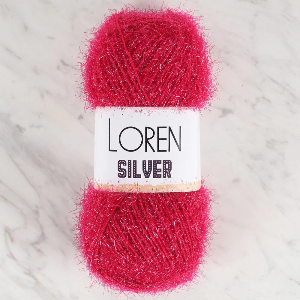 Loren Silver Knitting Yarn, Fuchsia - RS0022
