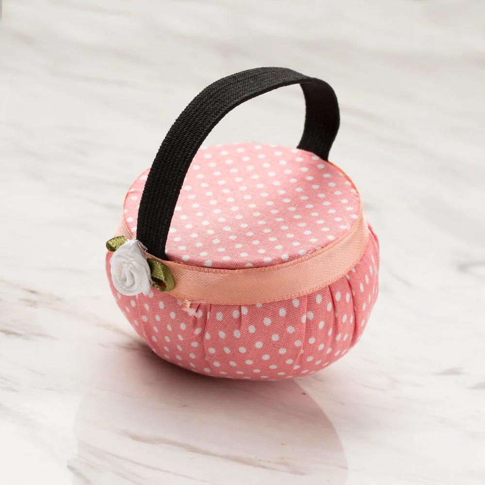 Loren Wrist Pincushion, Pink-White - Image 2