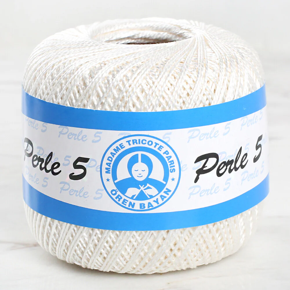 Madame Tricote Paris 5/2 Perle No:5 Lace Thread, Light Cream - 54460