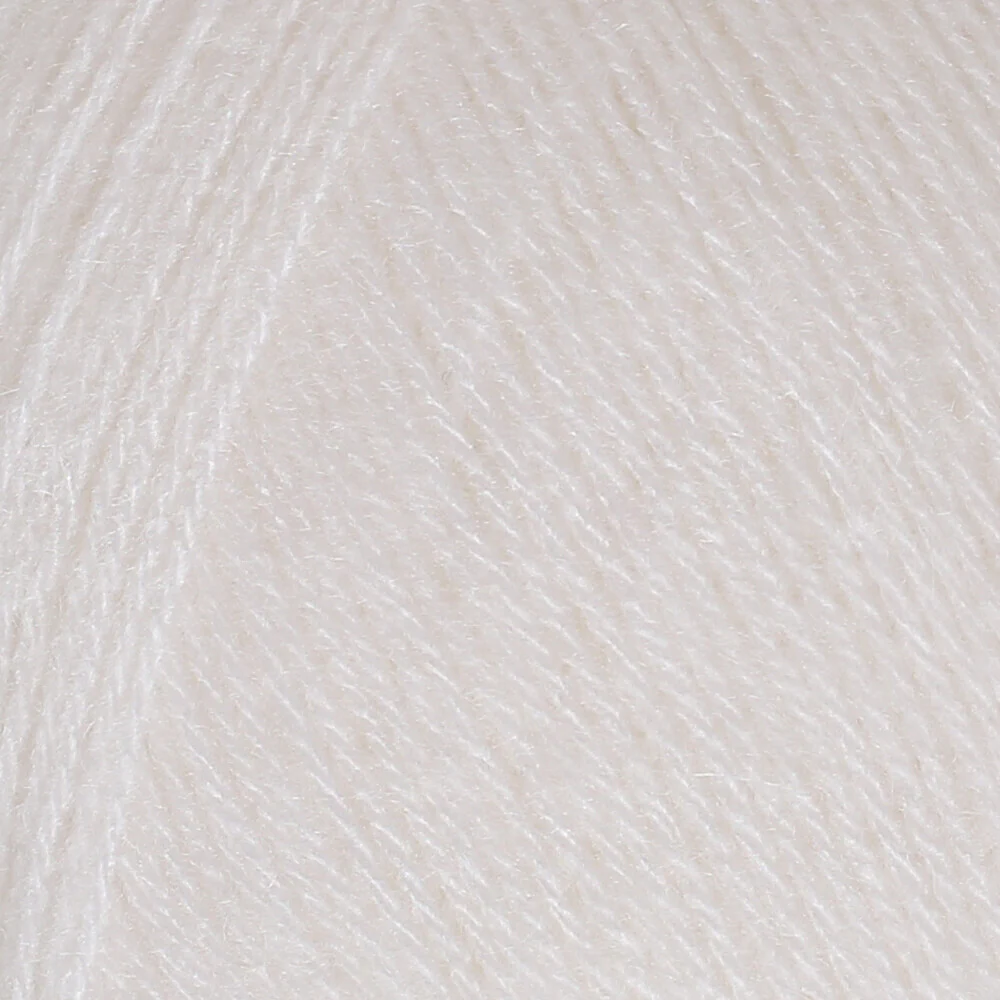 Madame Tricote Paris Angora Knitting Yarn, White - 100 - Image 2