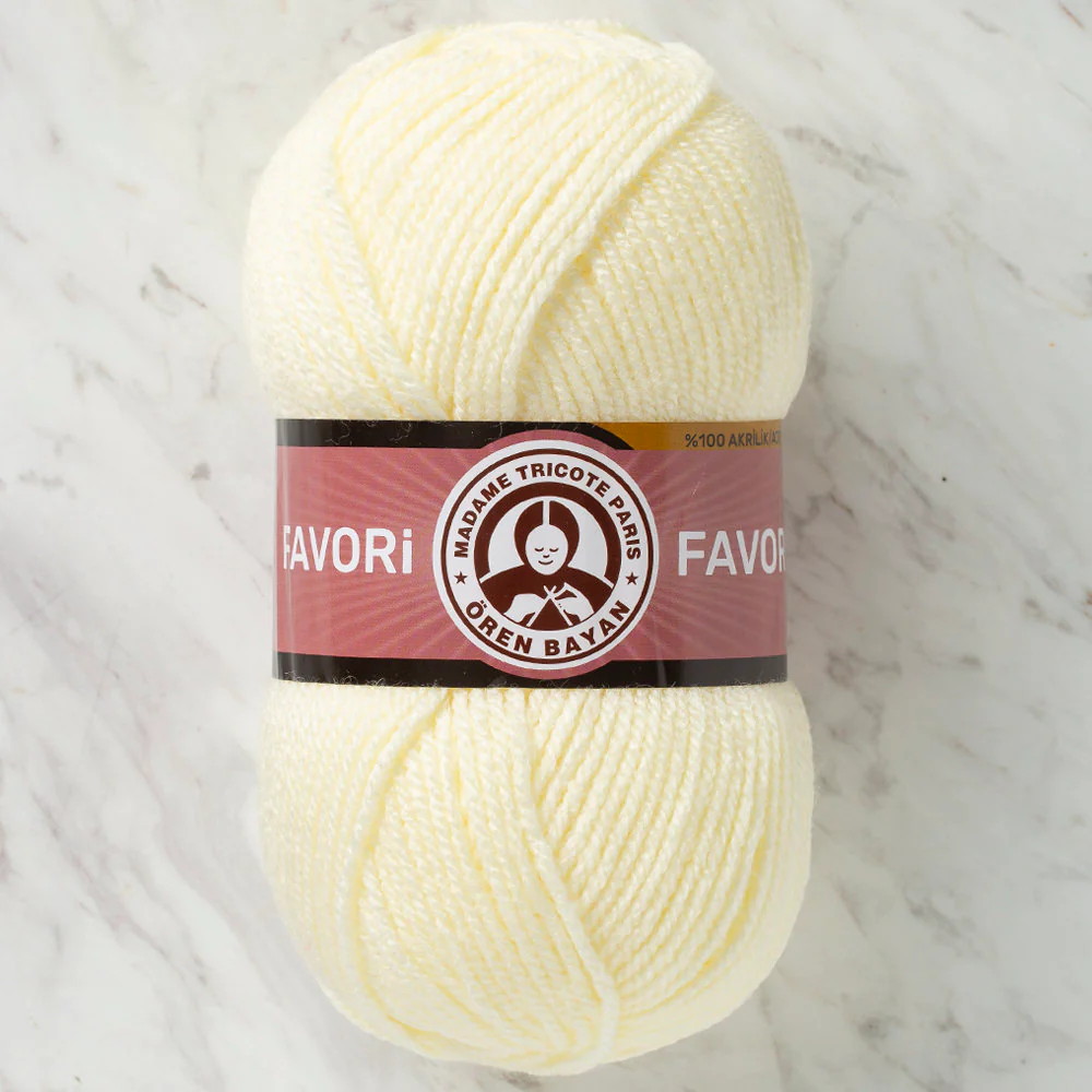 Madame Tricote Paris Favori Knitting Yarn, Cream - 005