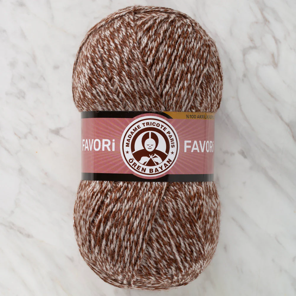 Madame Tricote Paris Favori Knitting Yarn, Heather Brown - 305