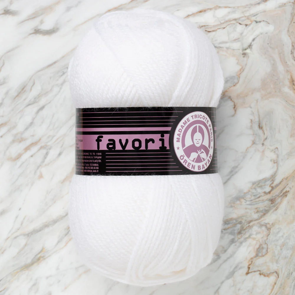 Madame Tricote Paris Favori Knitting Yarn, Off White - 100