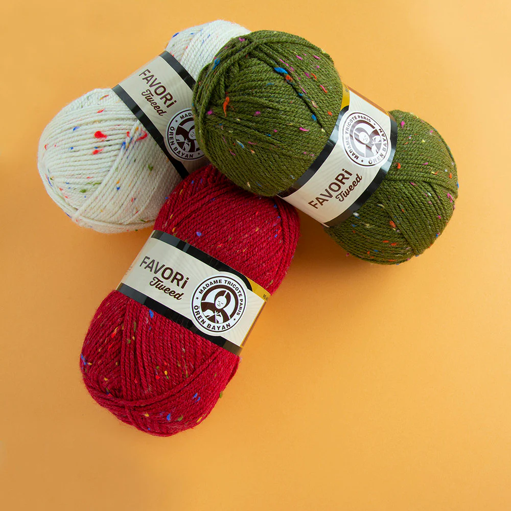 Madame Tricote Paris Favori Tweed, Green - 077A - Image 3