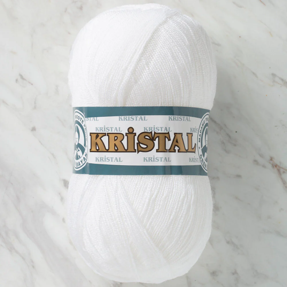 Madame Tricote Paris Kristal Yarn, White - 111