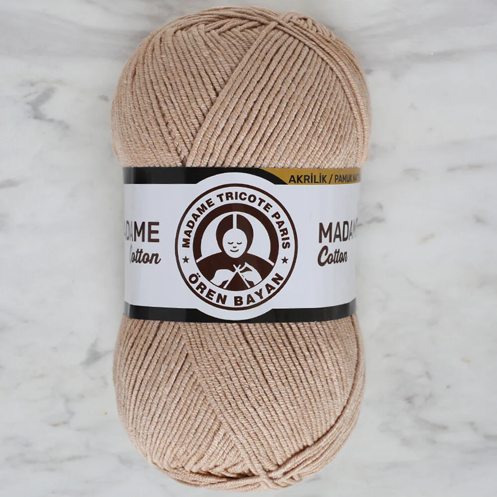 Madame Tricote Paris Madame Cotton Yarn, Beige - 032