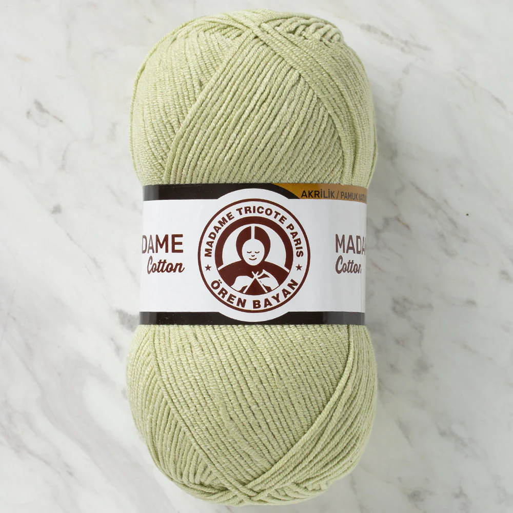 Madame Tricote Paris Madame Cotton Yarn, Green - 019