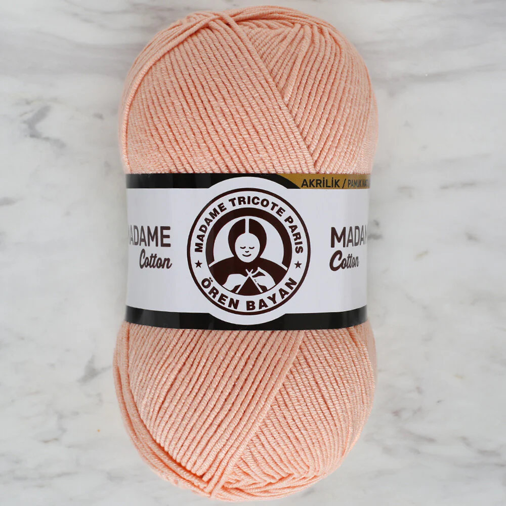 Madame Tricote Paris Madame Cotton Yarn, Pinkish Orange - 035